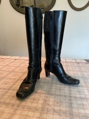 Black Leather Antonio Melani Boots